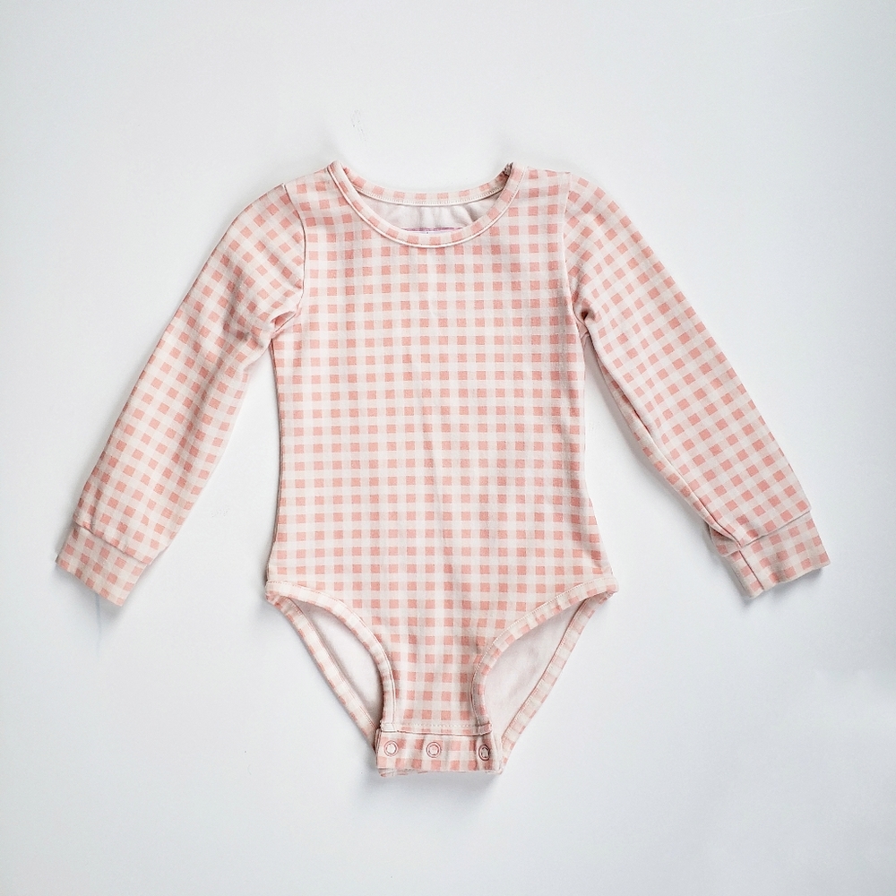 SweetHoney Longsleeve Pink Gingham Bodysuit Size 18M
